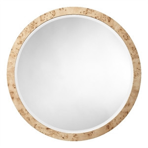 Jamie Young Co Chandler Round Mirror in Natural Burl Wood | Homesquare