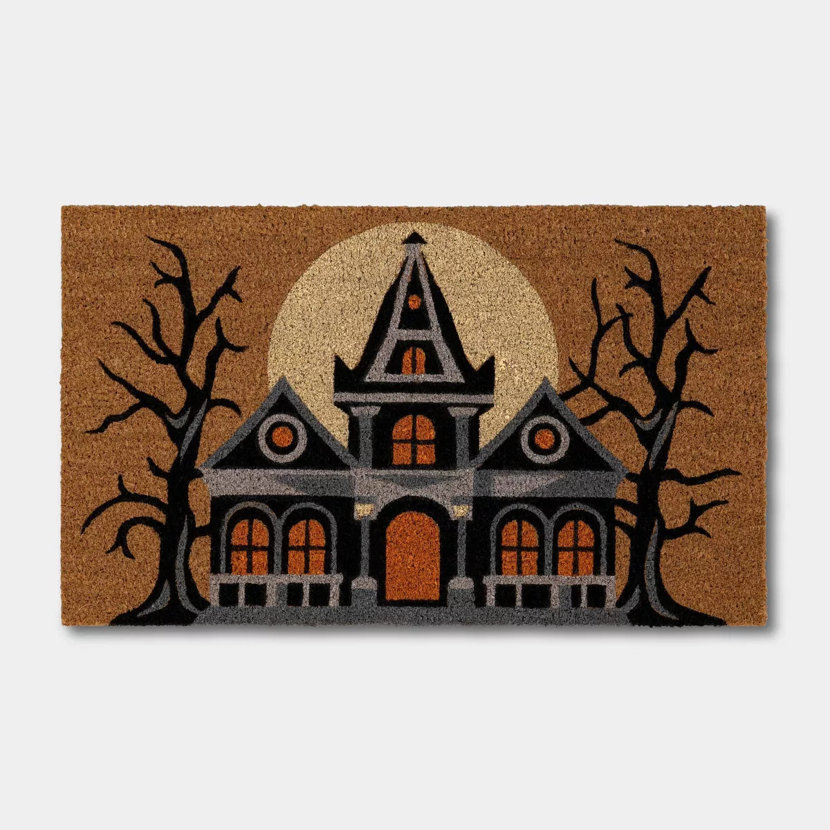 18"x30" Haunted House Halloween Coir Doormat Orange - Hyde and EEK! Boutique\u2122 | Target
