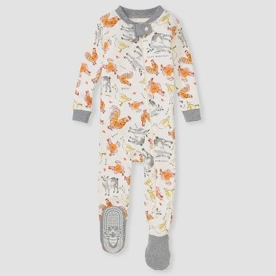 Burt's Bees Baby® Baby Boys' Farm Footed Pajama - Gray | Target
