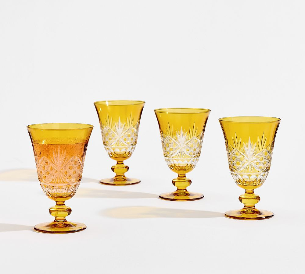Antique Cut Glass Goblets - Set of 4 | Pottery Barn CA