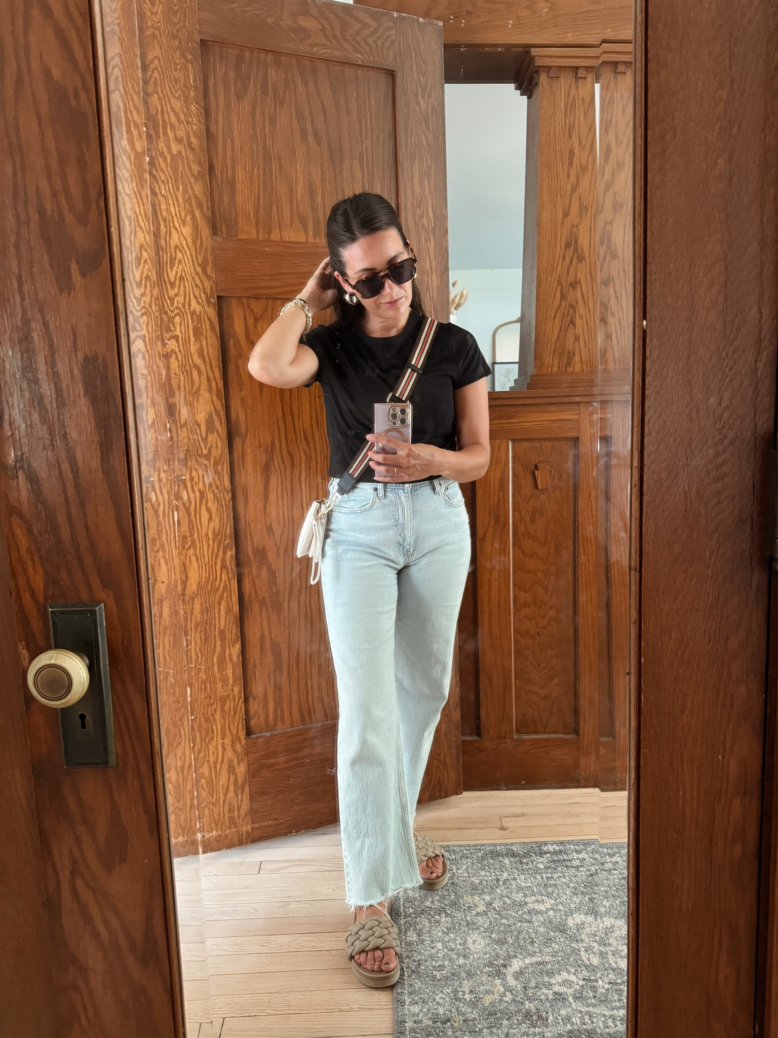 Simple yet elevated basics are my go too! Like these washed out raw hemmed jeans from Abercrombie and this fitted cropped shirt from Target! Dress them up with some gold jewelers, braided sandals and a fun bag! 

#LTKU #LTKStyleTip