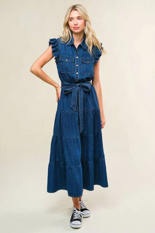 Lulu Midi Denim Dress | The Collection TX 