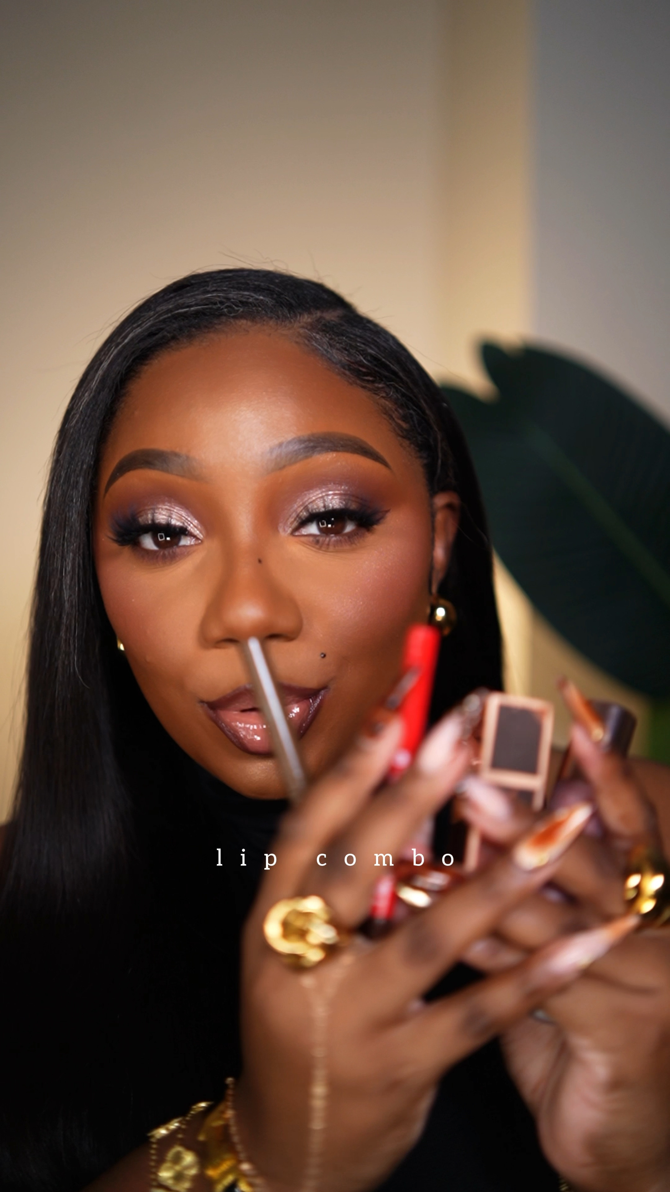 Lip Combo ↓
• Buxom lip liner (Creamy Chocolate)
• One Size lip liner (Coin Collector)
• Patrick Ta lipstick (Oh She’s Single)
• Lawless glosses (George & Nudie)

#LTKbeauty