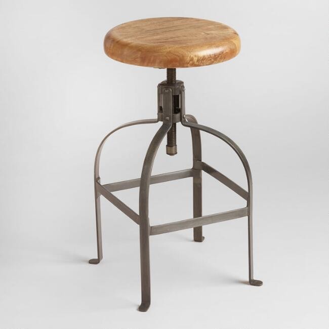Adjustable Round Wood and Metal Stool
							var ensTmplname="Adjustable Round Wood and Metal Sto... | World Market