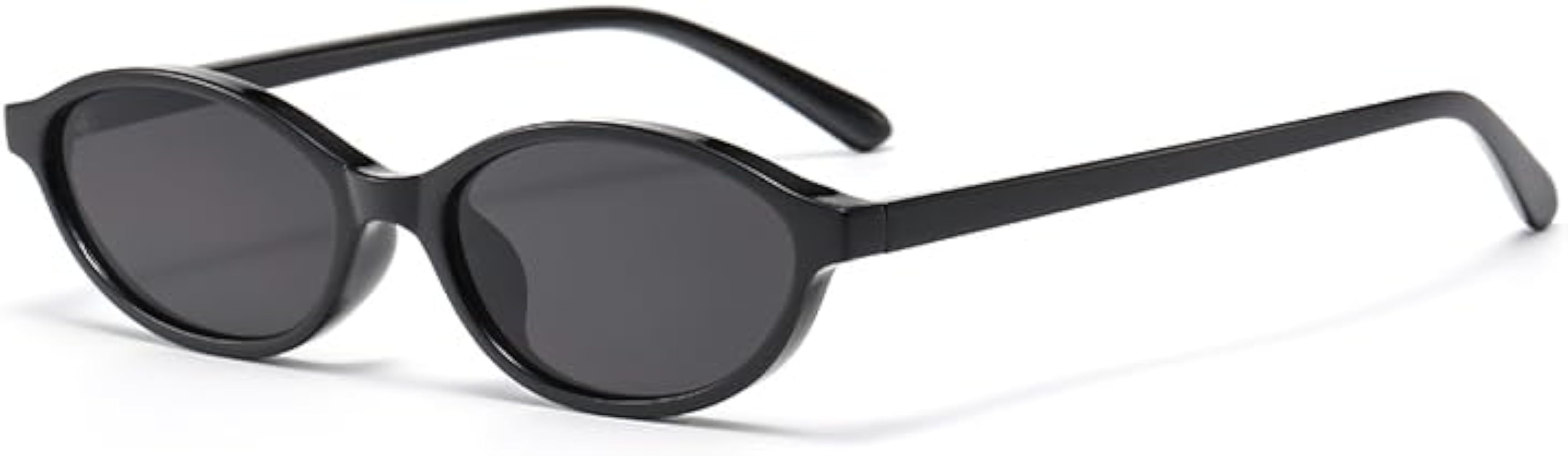Long Keeper Retro Oval Sunglasses Fashion Small Oval Cat Eye Sun Glasses Vintage 90s Sunglasses S... | Amazon (UK)