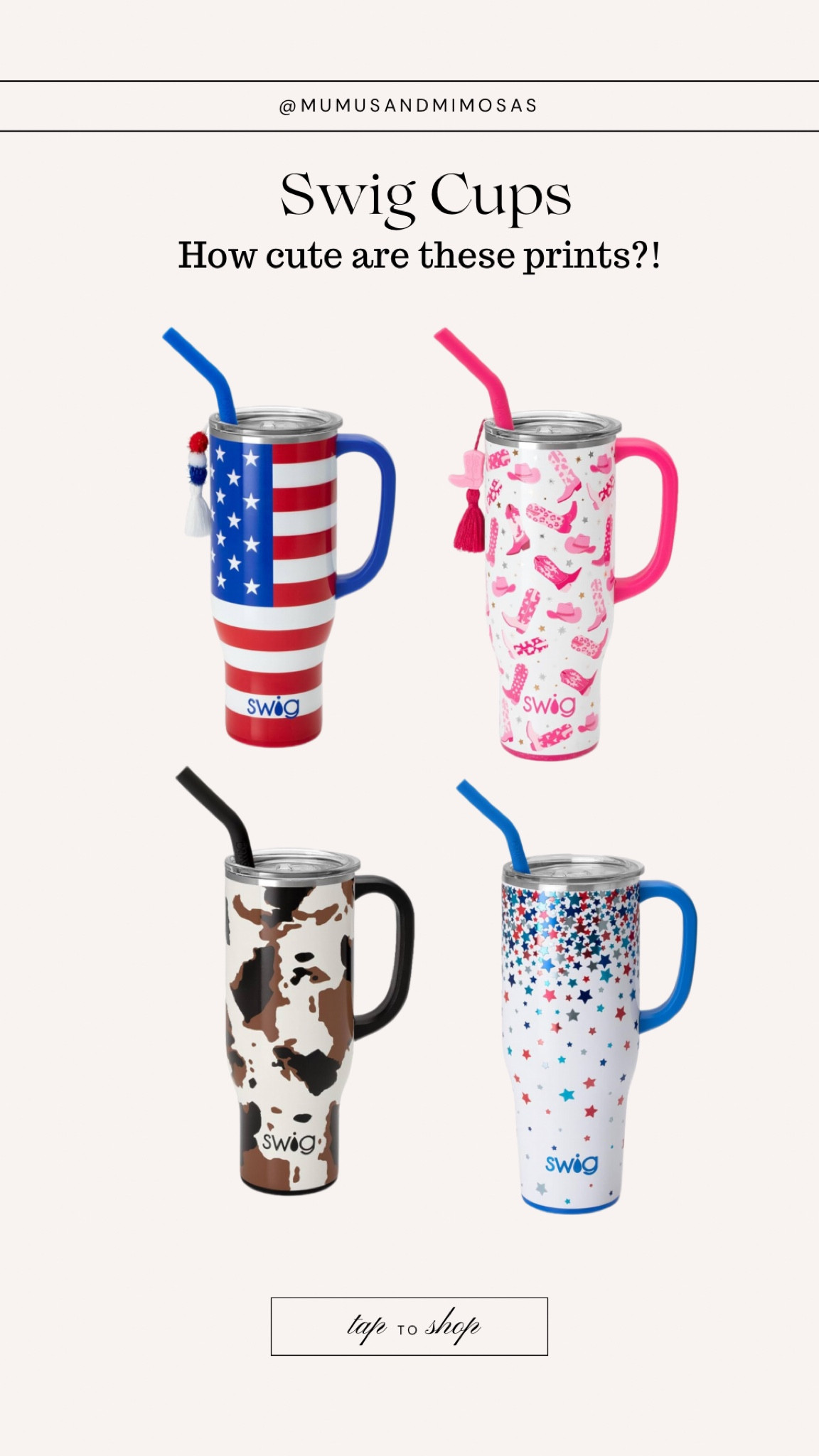 Stainless steel SWIG cups
Patriotic
Cowboy boots western
Cow print

#LTKfindsunder50 #LTKGiftGuide #LTKSeasonal
