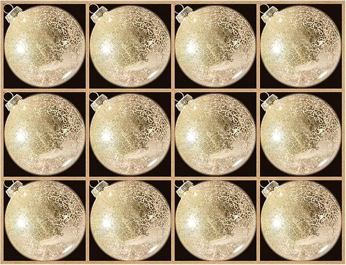 DN DECONATION Christmas Decorations Gold Mercury Glass Ball Ornaments Set of 12, 3.14” Matte Ch... | Amazon (US)