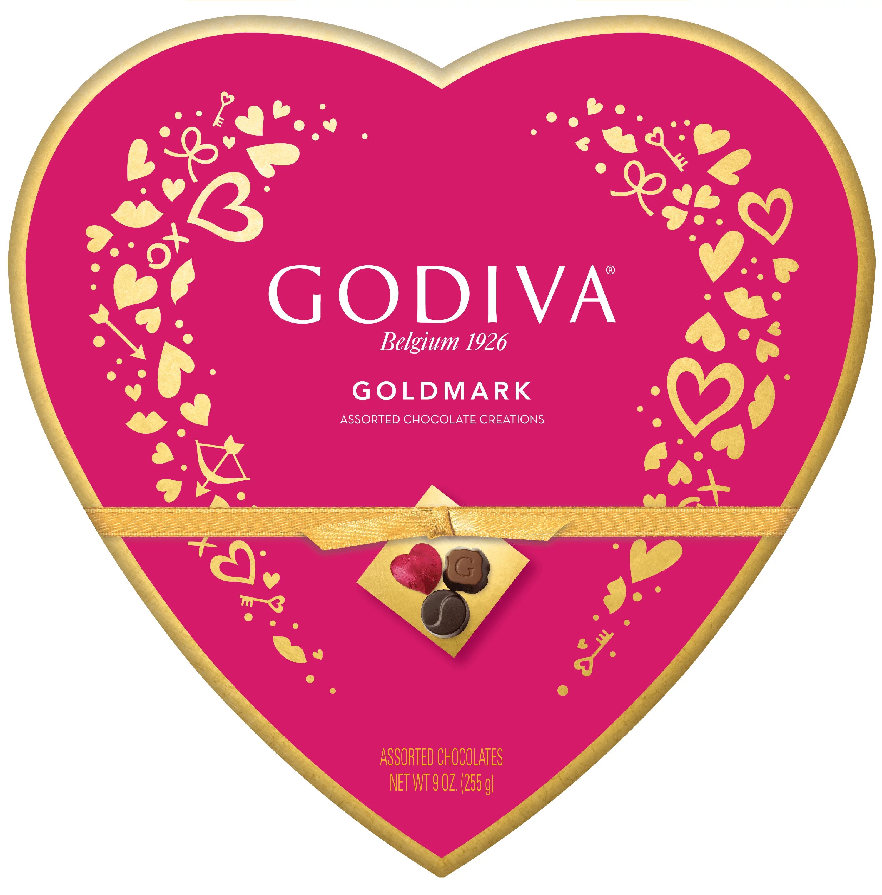 Godiva Valentine's Day Goldmark Assorted Chocolate Heart Box, 9 oz., 24 Pc. | Walmart (US)