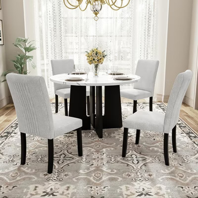 5-Piece Dining Table and Chairs Set with 43-Inch Table, for Dining Room, Kitchen, and Living Room | Target