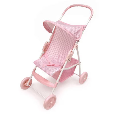 Badger Basket Doll Umbrella Stroller - Pink & White | Target