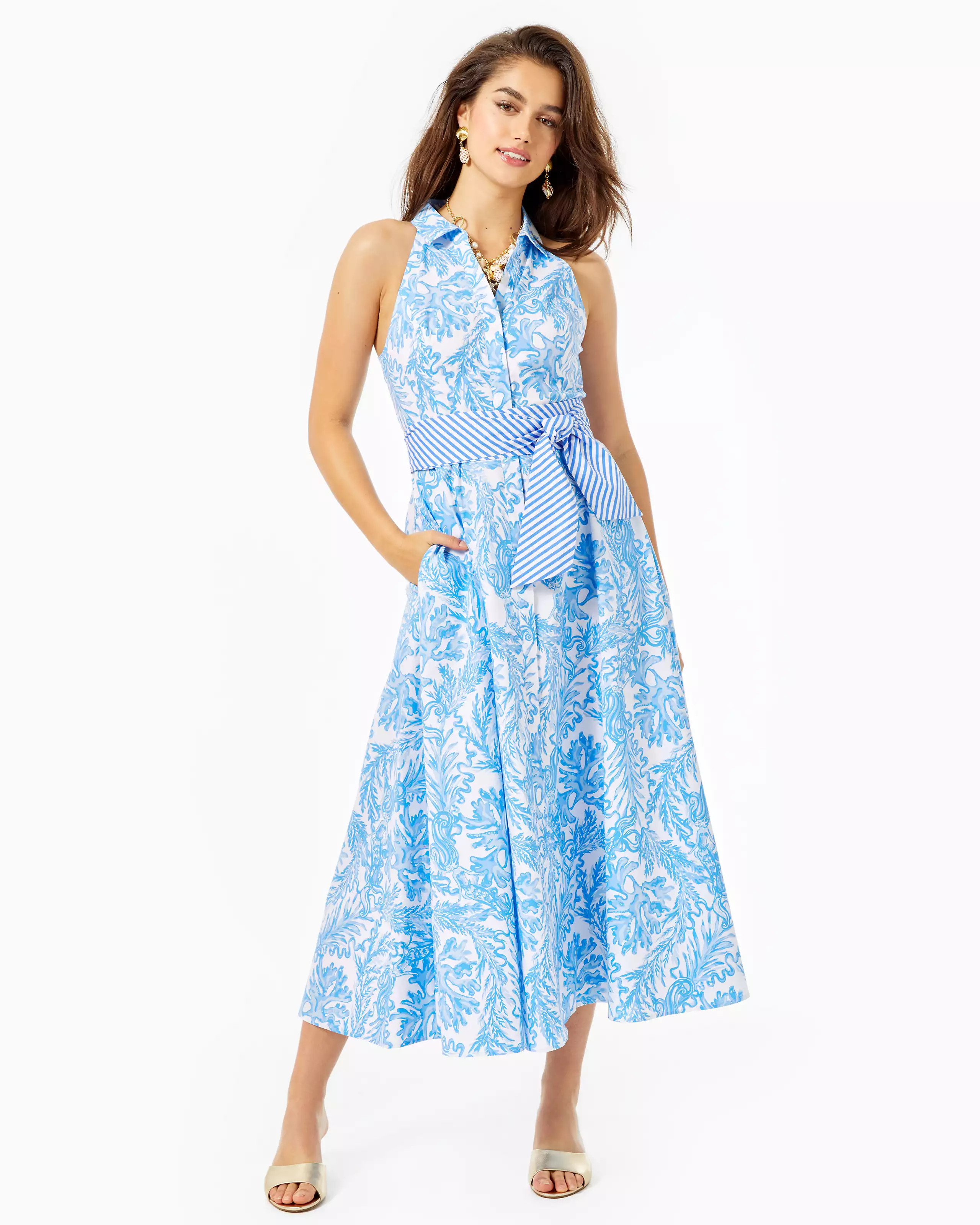 Chrisella Stretch Midi Shirtdress | Lilly Pulitzer