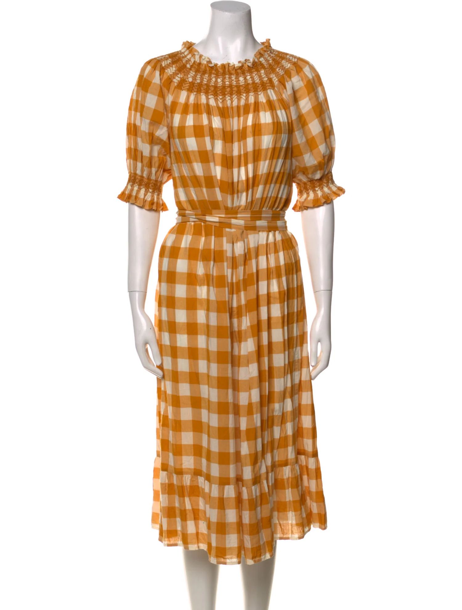 Plaid Print Midi Length Dress | The RealReal