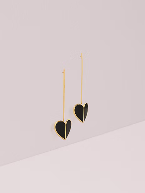 Kate Spade Heritage Spade Linear Earrings, Black | Kate Spade (US)