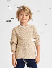 Baby And Toddler Boys Shaker Stitch Sweater - cream | The Children's Place