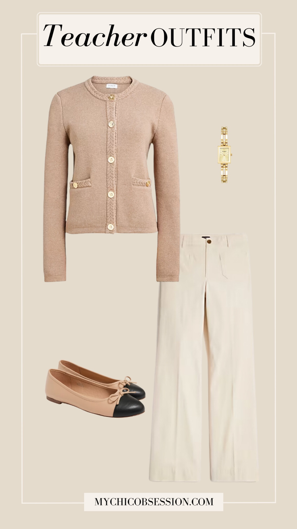 Looking for teacher outfits as you head back to school? This teacher outfit idea is fashionable and easy to wear!

Lady jacket cardigan, wide leg pants, ballet flats 

#LTKBacktoSchool #LTKWorkwear