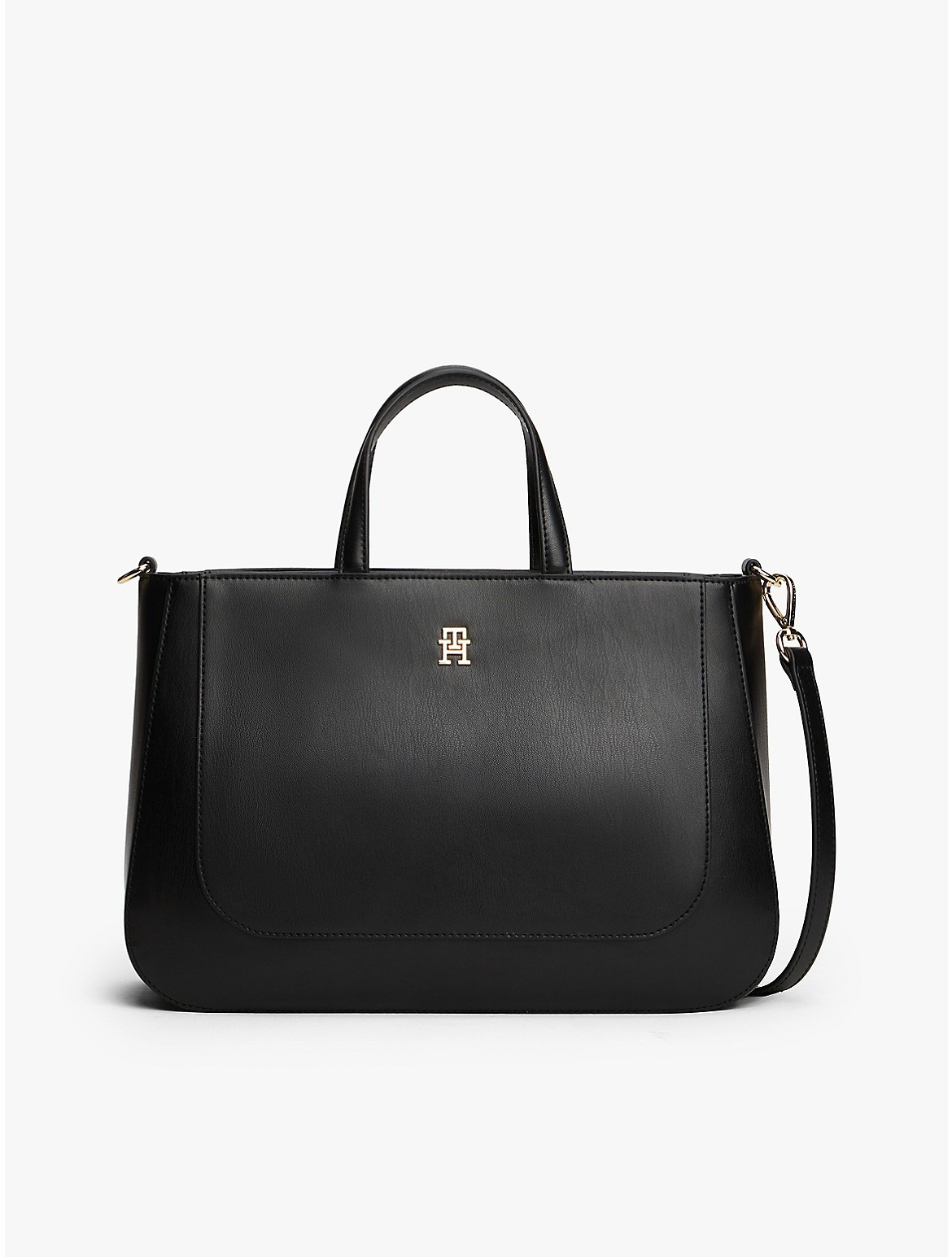 Tommy Hilfiger Women's Curved Satchel Bag - Black | Tommy Hilfiger (US)