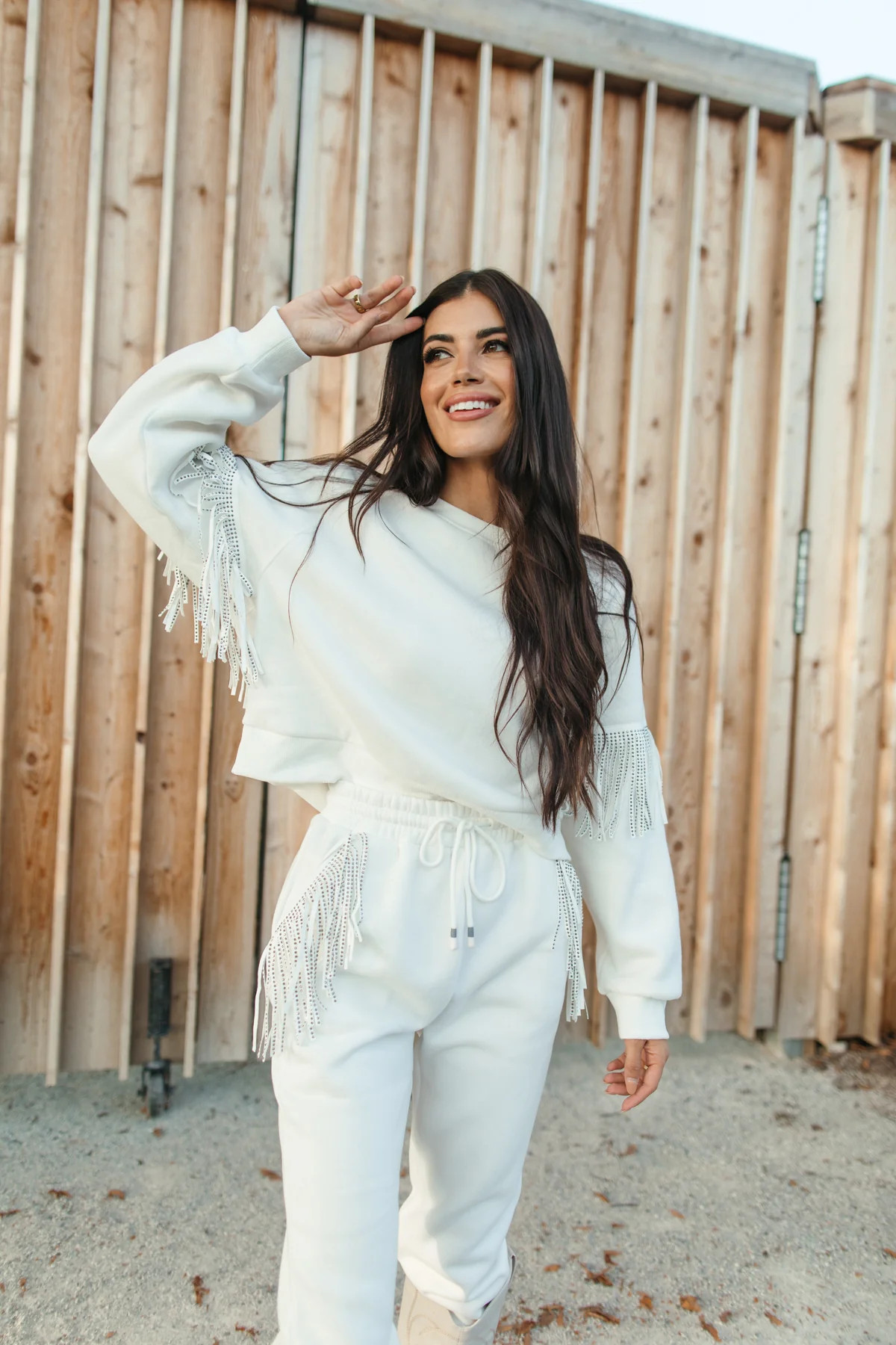 Miranda Sparkle Fringe Sweatshirt | The Post