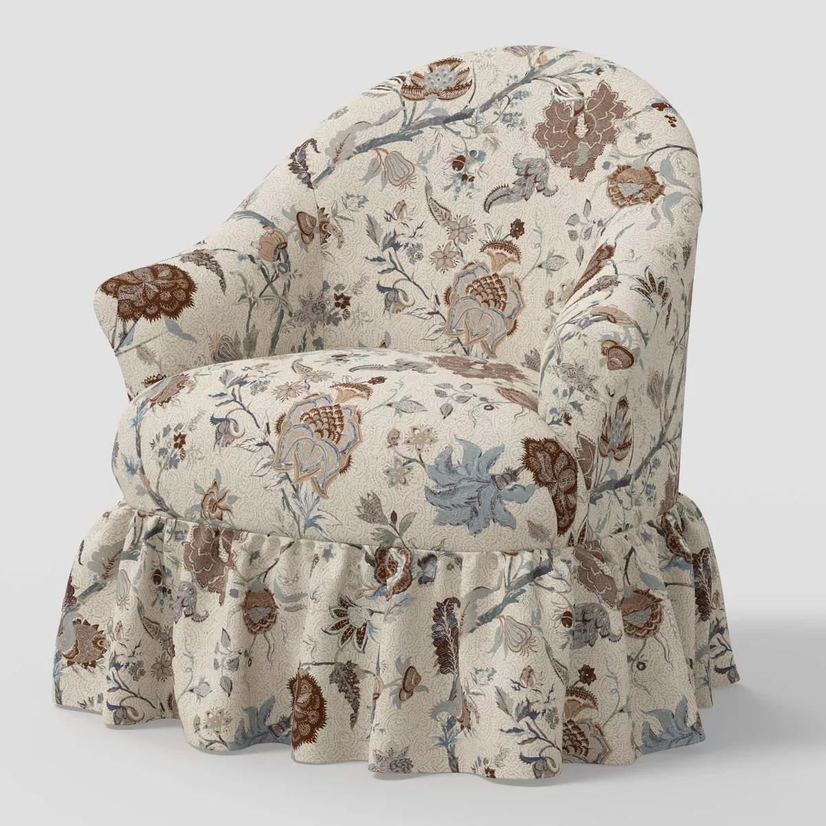 Ruffled Skirt Swivel Chair in Palampore Multicolor - Threshold\u2122 designed with Studio McGee | Target