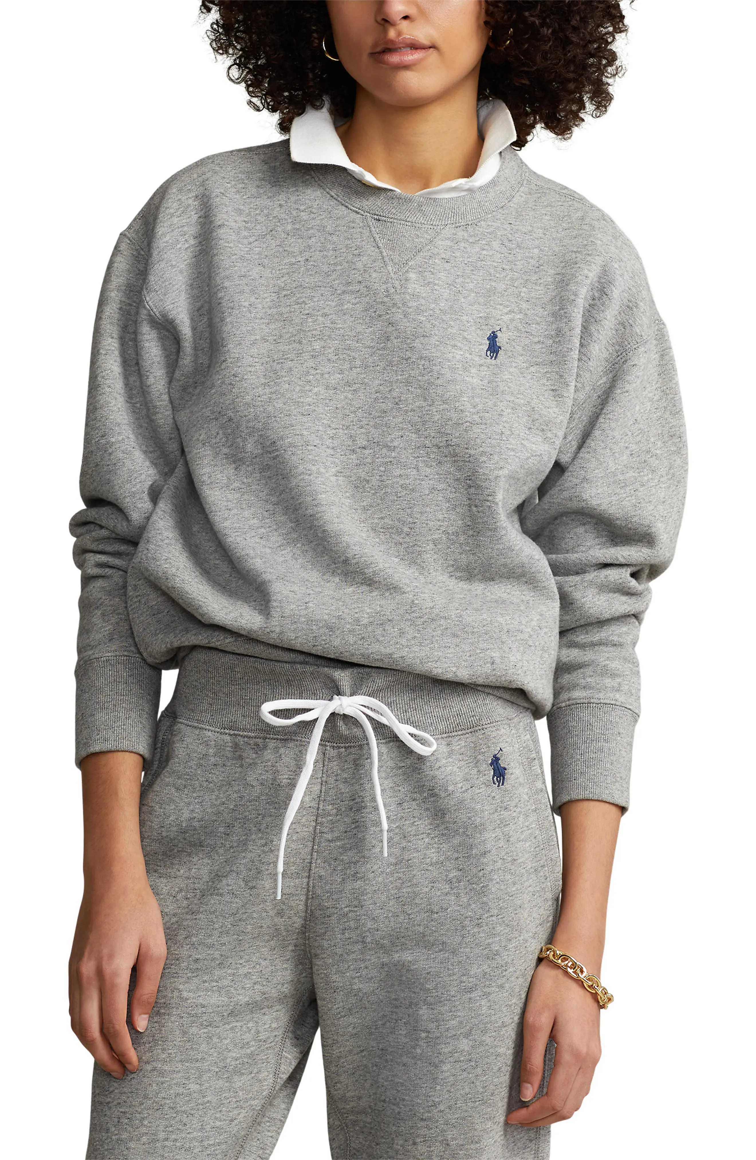 Logo Embroidery Cotton Blend Sweatshirt (Women) | Nordstrom | Nordstrom