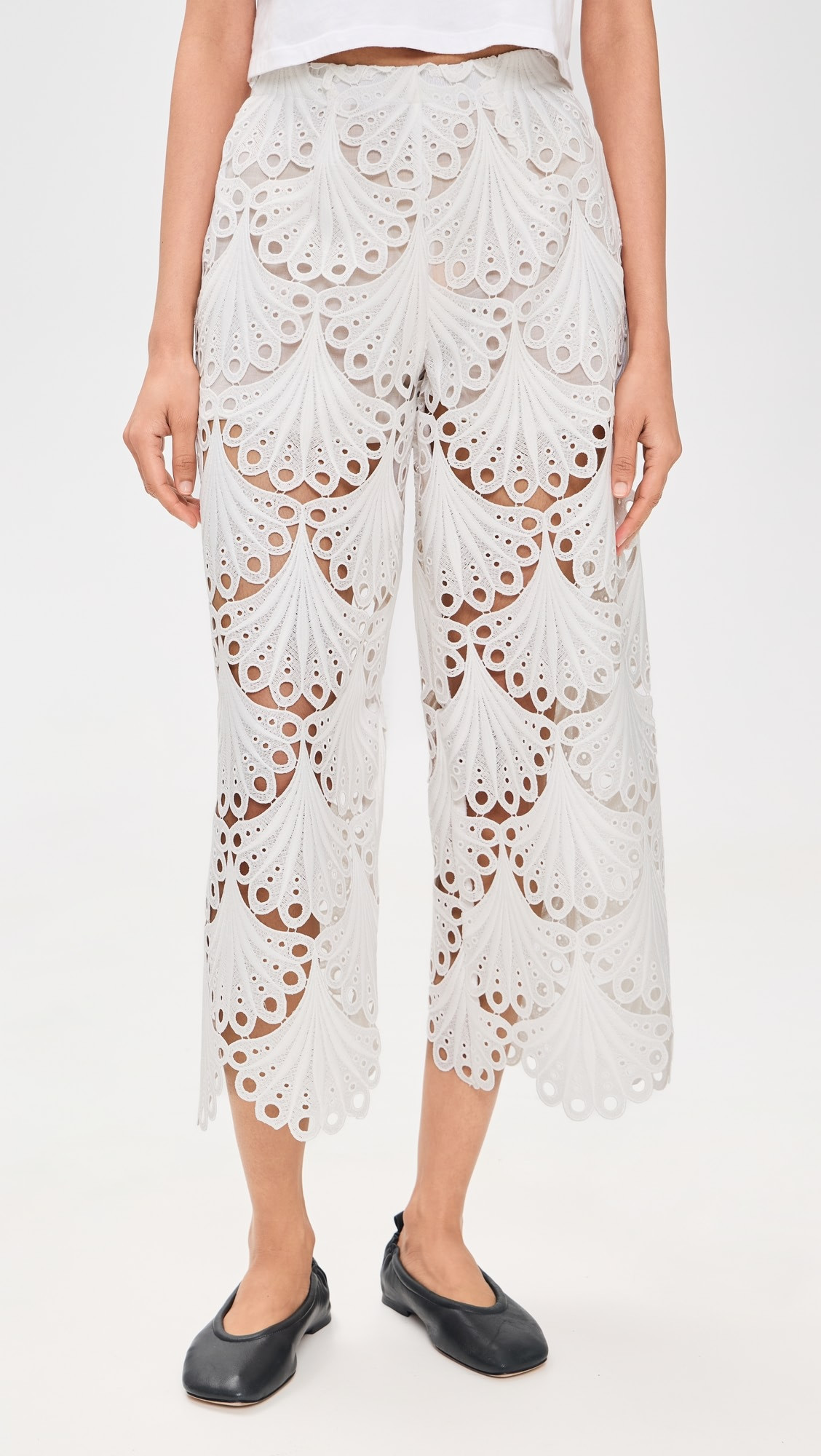 Scalloped Eyelet Lace Pants | Shopbop