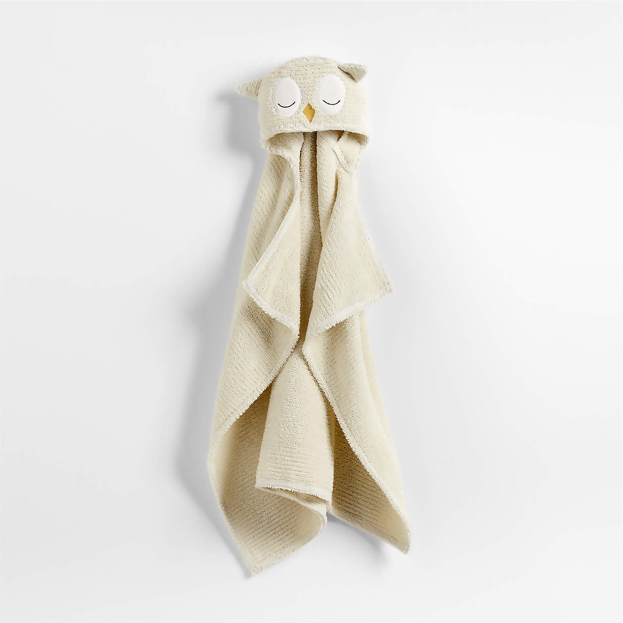 Owl Organic Hooded Personalized Baby Towel + Reviews | Crate & Kids | Crate & Barrel