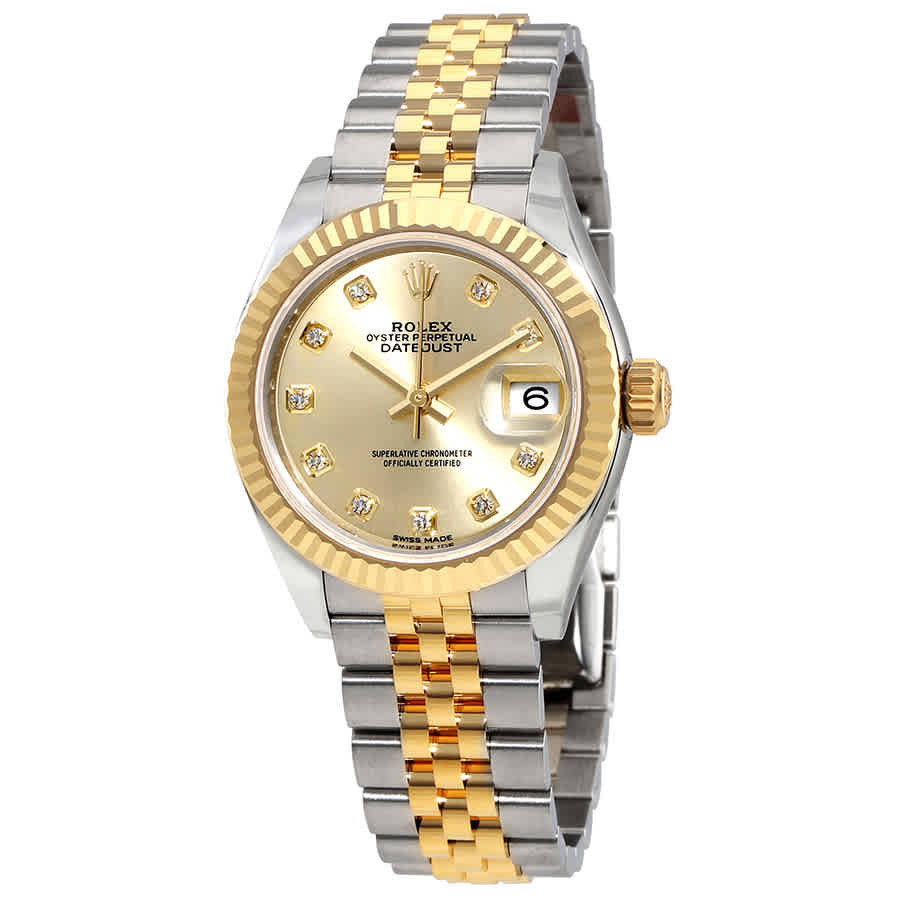 Rolex Lady Datejust Champagne Diamond Dial Steel and 18K Yellow Gold Automatic Watch 279173CDJ | Jomashop.com & JomaDeals.com