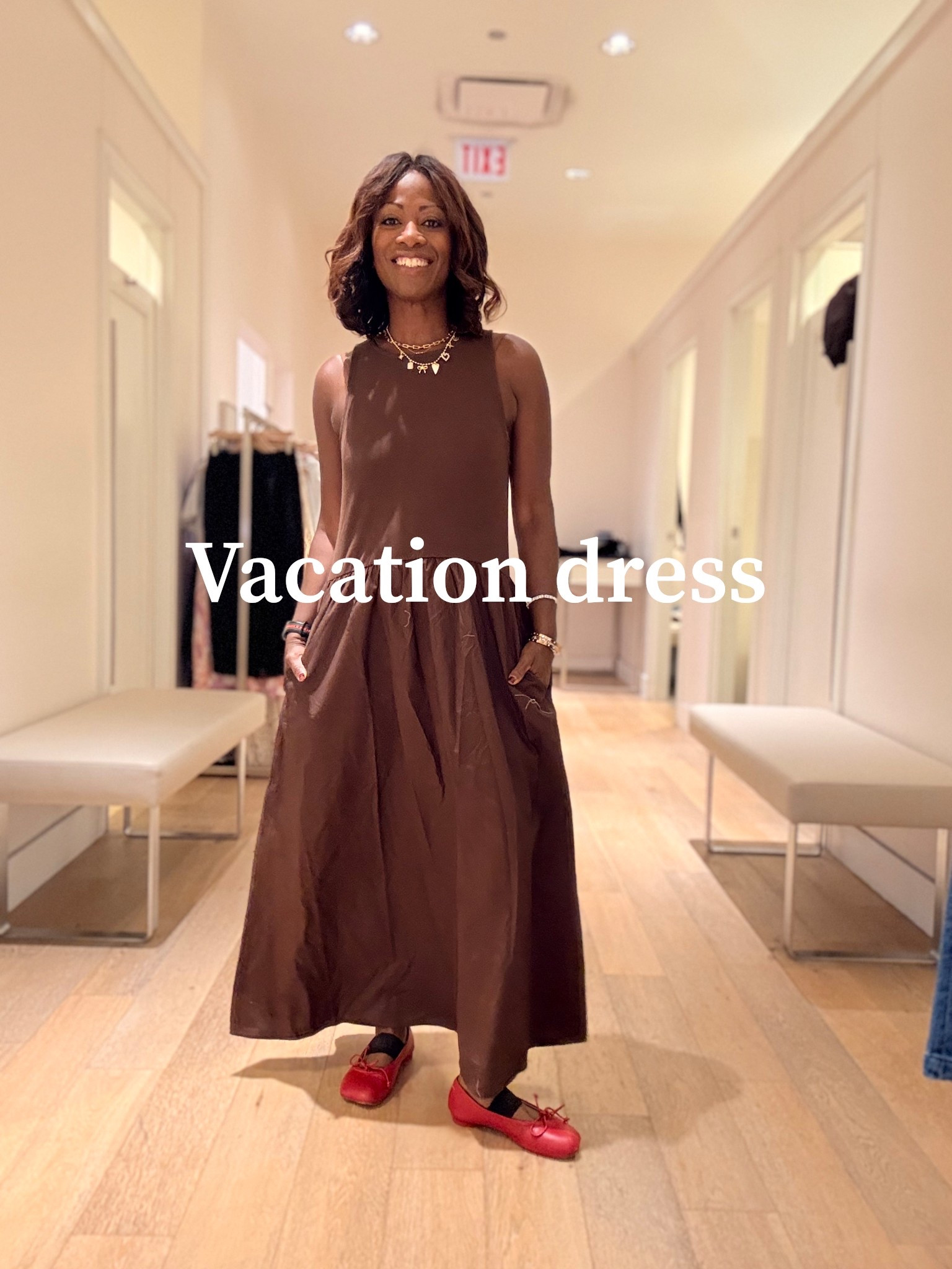 Best dress to add your suitcase for spring break! Lightweight, with pockets and a drop waist , flattering on everyone! This is a medium, ordered a small. On sale at the loft for $44!!!

#LTKStyleTip #LTKOver40 #LTKFindsUnder50