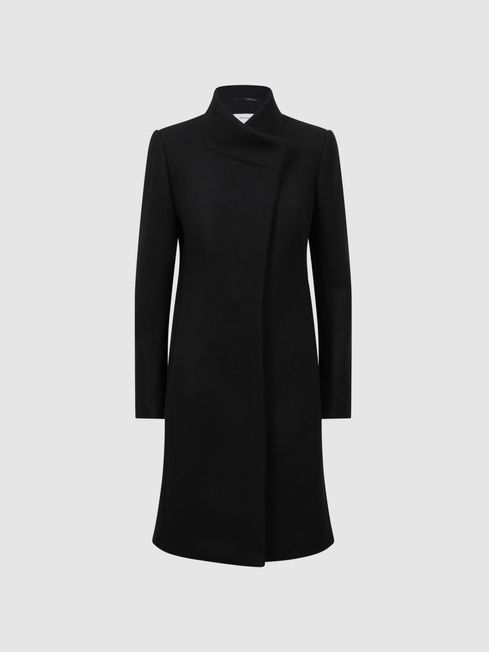 Wool Blend Mid-Length Coat | Reiss US