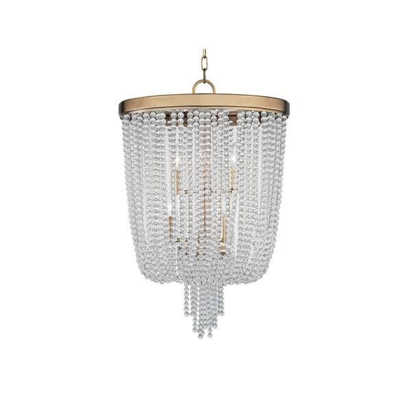 Hudson Valley Royalton 8-light Aged Brass Pendant, Clear Crystal Shade | Bed Bath & Beyond