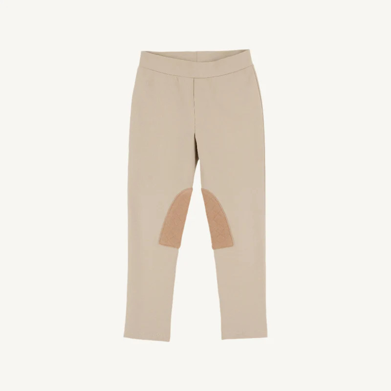 Horse Tack Trousers - Keeneland Khaki with Cape Elizabeth Camel | The Beaufort Bonnet Company