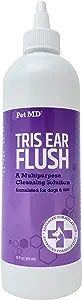 Pet MD Veterinary Tris Flush Cat & Dog Ear Cleaner - Dog Ear Flush and Infection Treatment with K... | Amazon (US)