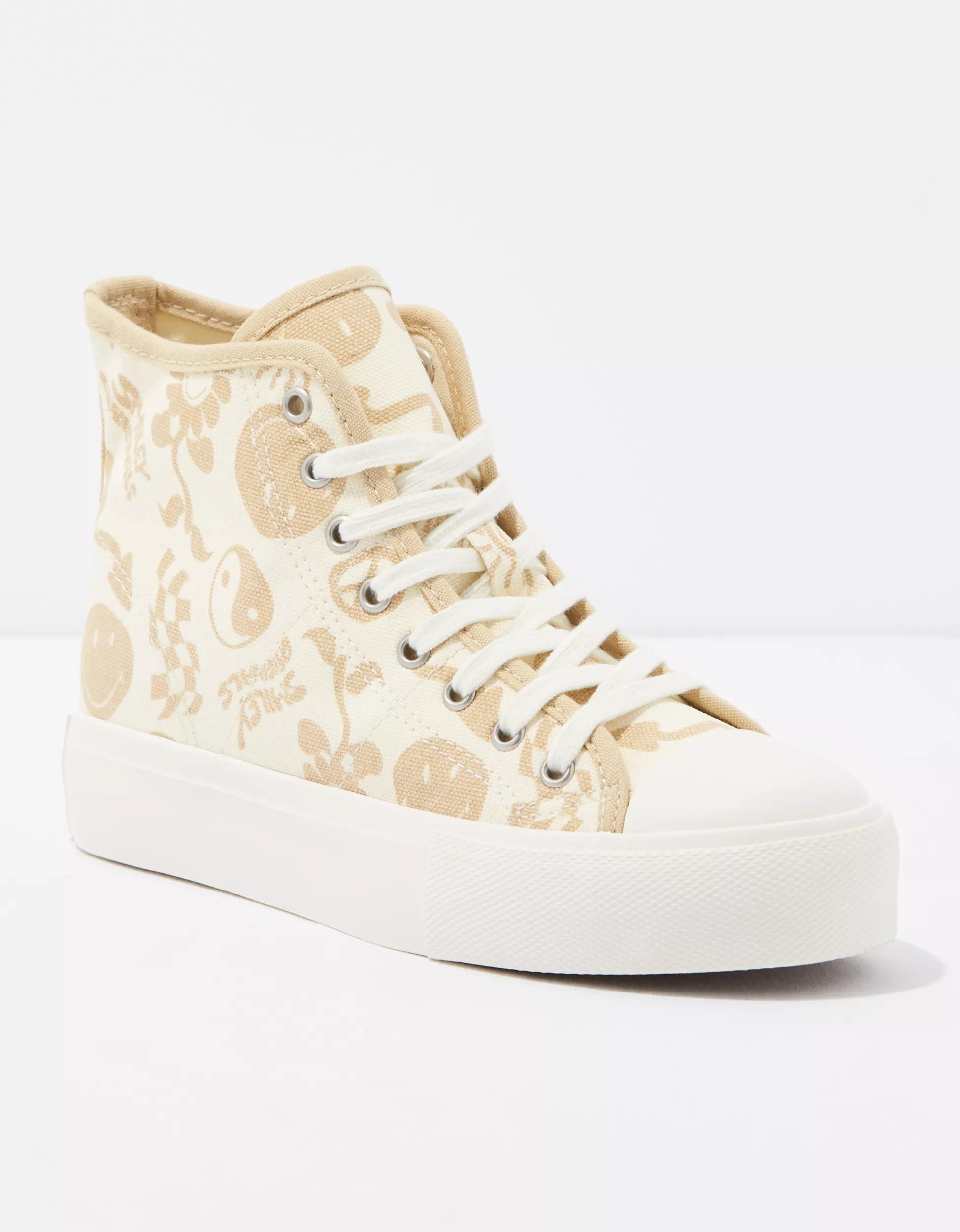 AE Canvas Platform High-Top Sneaker | American Eagle Outfitters (US & CA)