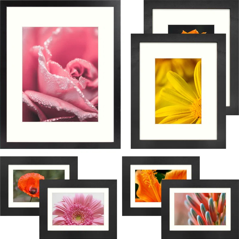 Dreketi 7 Piece MDF Wood Picture Frames Gallery Wall Frames Walling Hanging Decor Set (Set of 7) | Wayfair North America