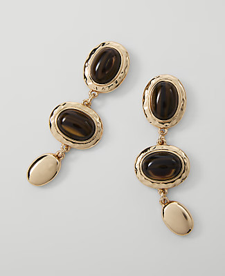 Ann Taylor Triple Topaz Drop Earrings | Ann Taylor