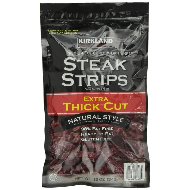 Kirkland Signature Premium Extra Thick Steak Strips 12 Ounce | Walmart (US)