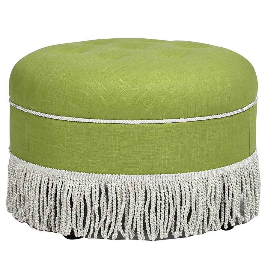 Jennifer Taylor Home Yolanda 24" Round Upholstered Accent Ottoman | Amazon (US)