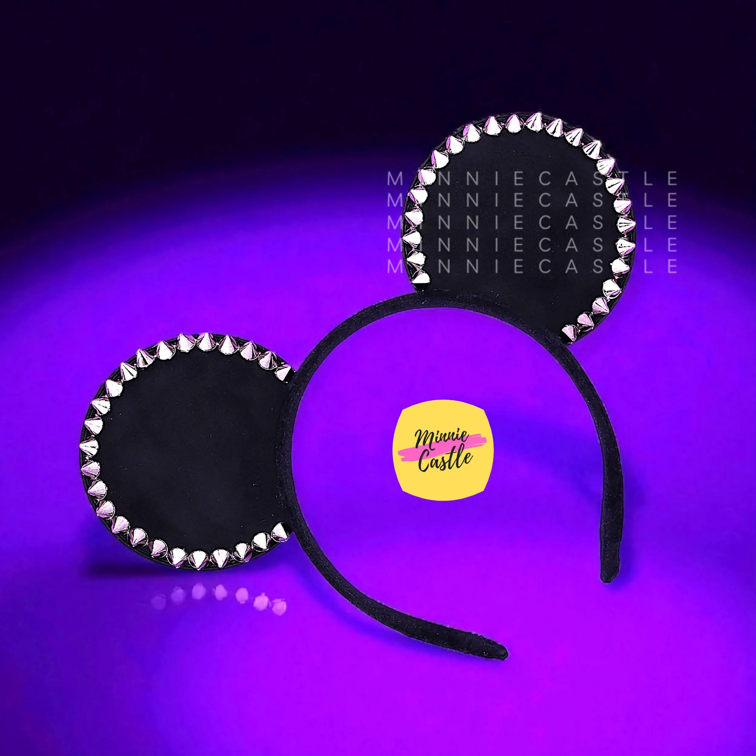 Metallic Spike Mouse Ears without Bow, Halloween Mickey Ears, Black Minnie Ears, Gothic Style Boys & Men Mickey Headband for Kids Adults | Etsy (Global)