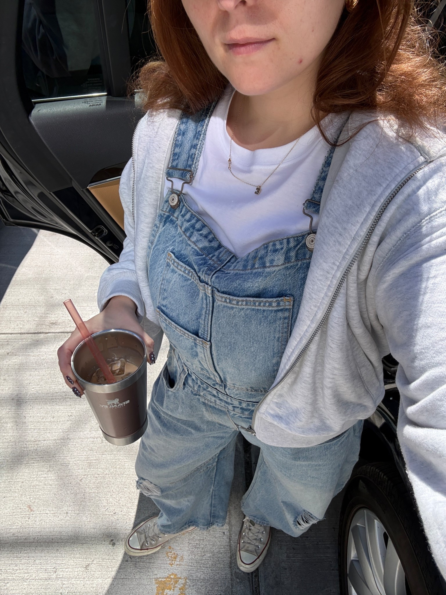 Abercrombie ypb cropped hoodie
Free people overalls 

#LTKMidsize #LTKmorningroutine #LTKmomlife