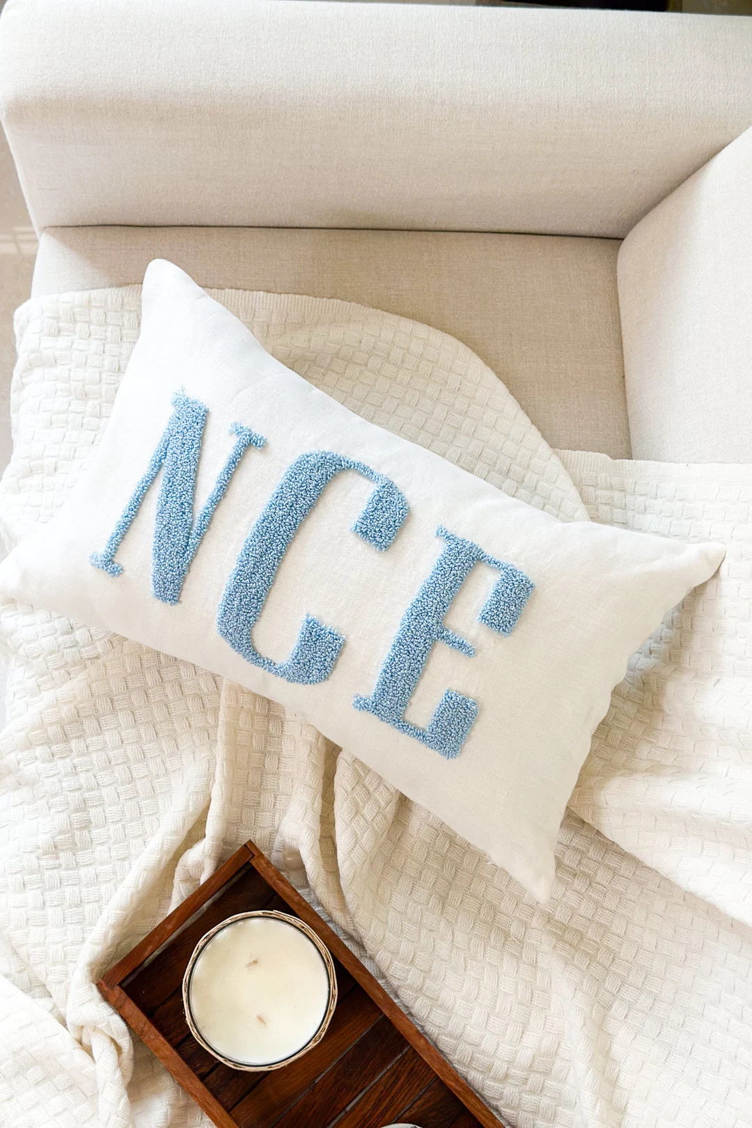 Custom Monogram Pillow Cover With Punch Needle Embroidery, Personalized Wedding Gift for Couple, ... | Etsy (US)