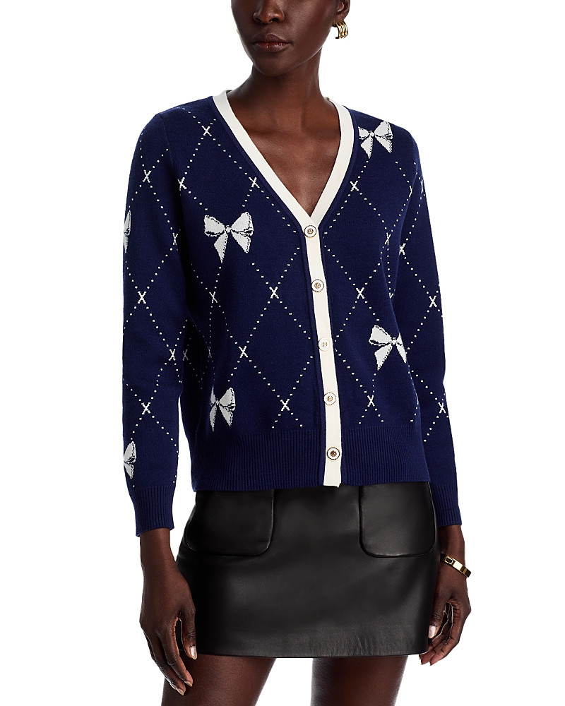 Nancy Yang Bow Print Cardigan | Bloomingdale's (US)