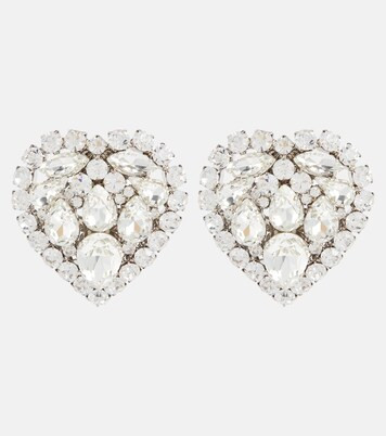 Heart crystal clip-on earrings | Mytheresa (US/CA)