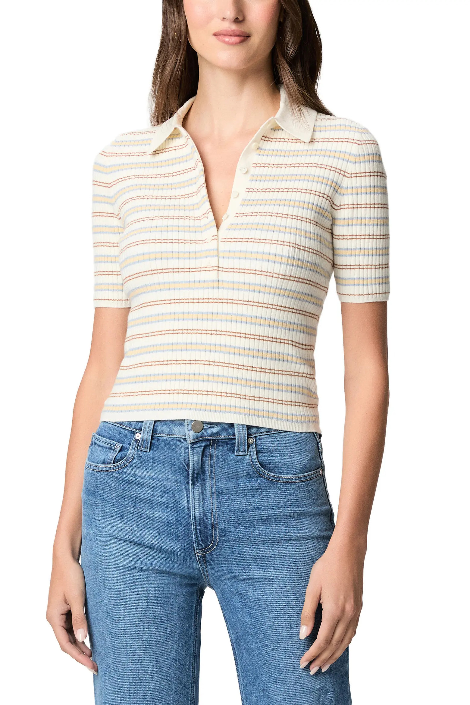 Summit Stripe Organic Cotton Blend Top (Women) | Nordstrom | Nordstrom