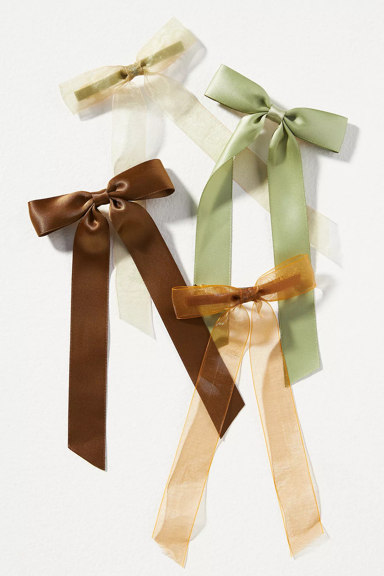 Organza Hair Bows, Set of 4 | Anthropologie (US)