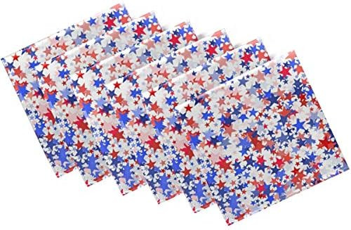 Naanle 4th of July Cloth Napkins Dinner Table Napkins Set of 6, President Day Solid Washable Reus... | Amazon (US)