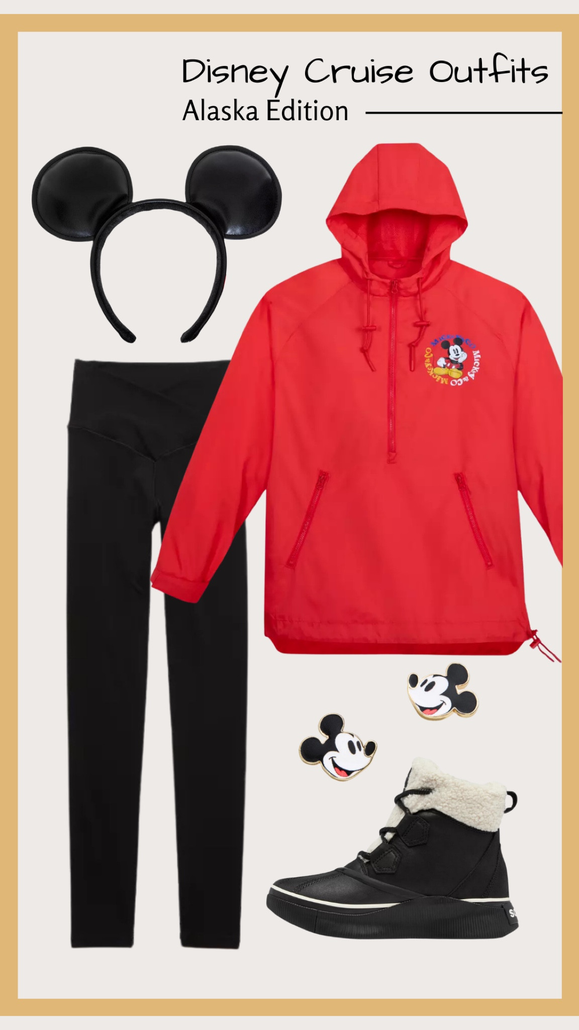 Disney Alaska cruise edition! ❄️✨ Staying cute, comfy, and warm with a Mickey rain jacket, classic Mickey ears, and SOREL boots—perfect for those drizzly Alaskan adventures. 🐭☔️ #DisneyCruiseStyle #AlaskaOutfitInspo #LTKtravel

#LTKFamily #LTKTravel