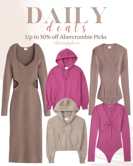 More Abercrombie sale picks. 🥰💕

| Abercrombie & Fitch | sale | hoodie | sweatshirt | bodysuit | dress | pink | nude | mauve | 

#LTKstyletip #LTKsalealert #LTKunder100