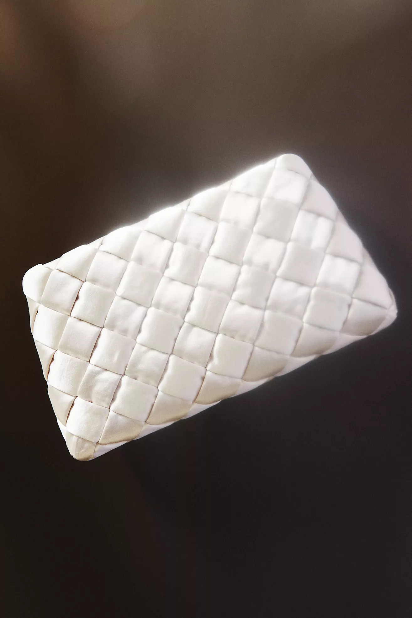 Loeffler Randall Aviva Cream Woven Puff Clutch | Anthropologie (US)
