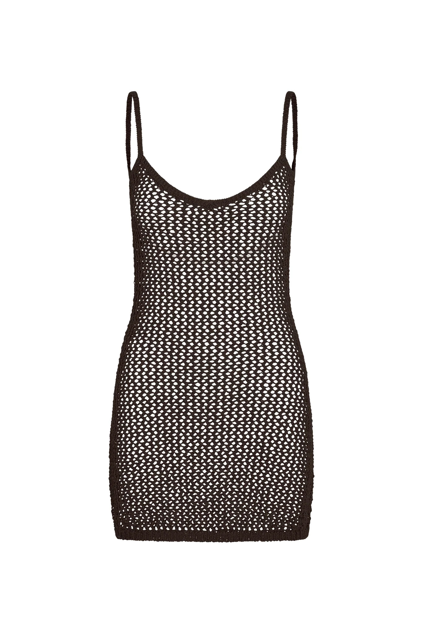 Zanzibar Mini Dress - Espresso Petit Crochet | Monday Swimwear