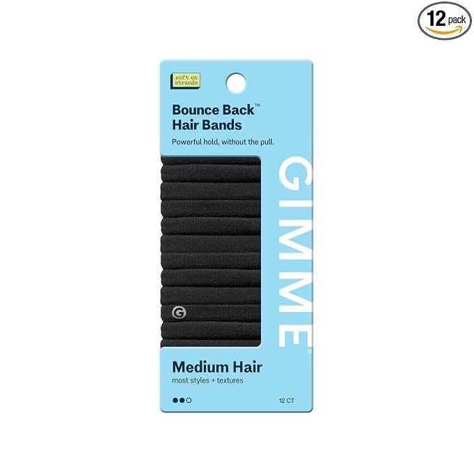 Gimme Beauty Medium Hold Hair Bands - Seamless Spandex & Nylon Ties for All Hair Types - Damage-F... | Amazon (US)