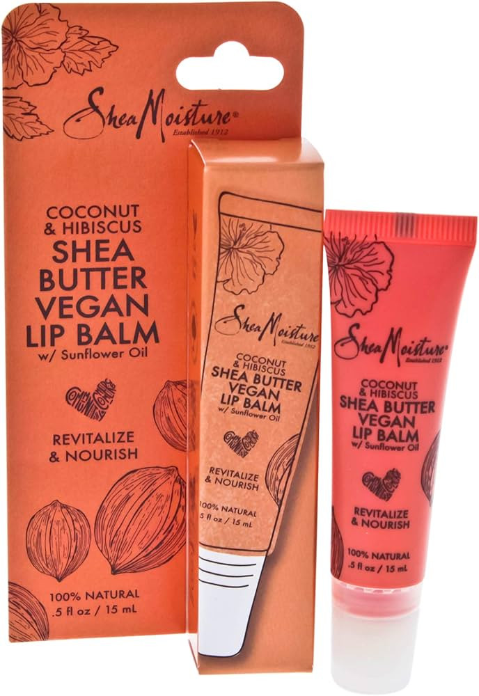 Shea Moisture Coconut & Hibiscus Butter Lip Balm Care for Unisex, 0.5 Ounce | Amazon (US)